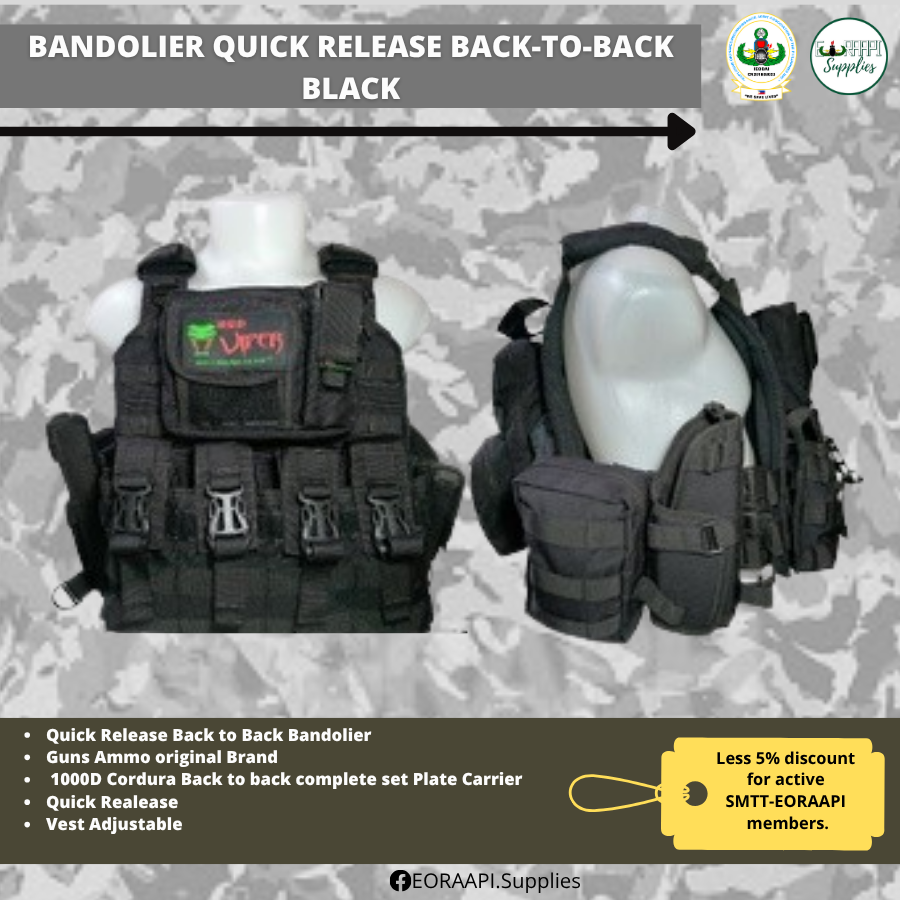 bandolier quick release back toback black