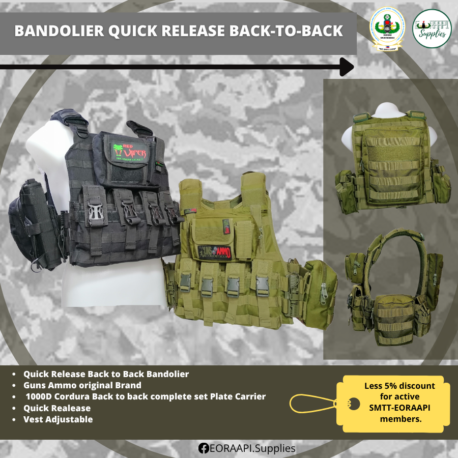 bandolier quick release back toback